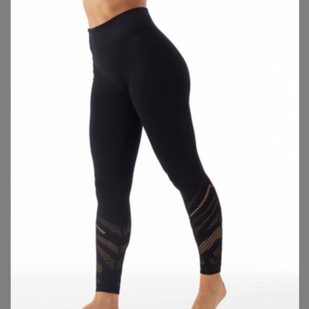 Black Lazer Cut leggings
